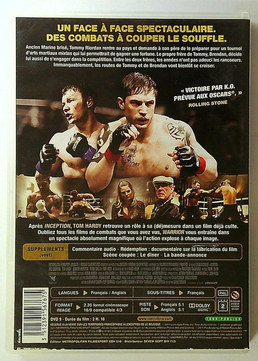 Dvd Warrior Tom Hardy Joel Edgerton Metropolitan