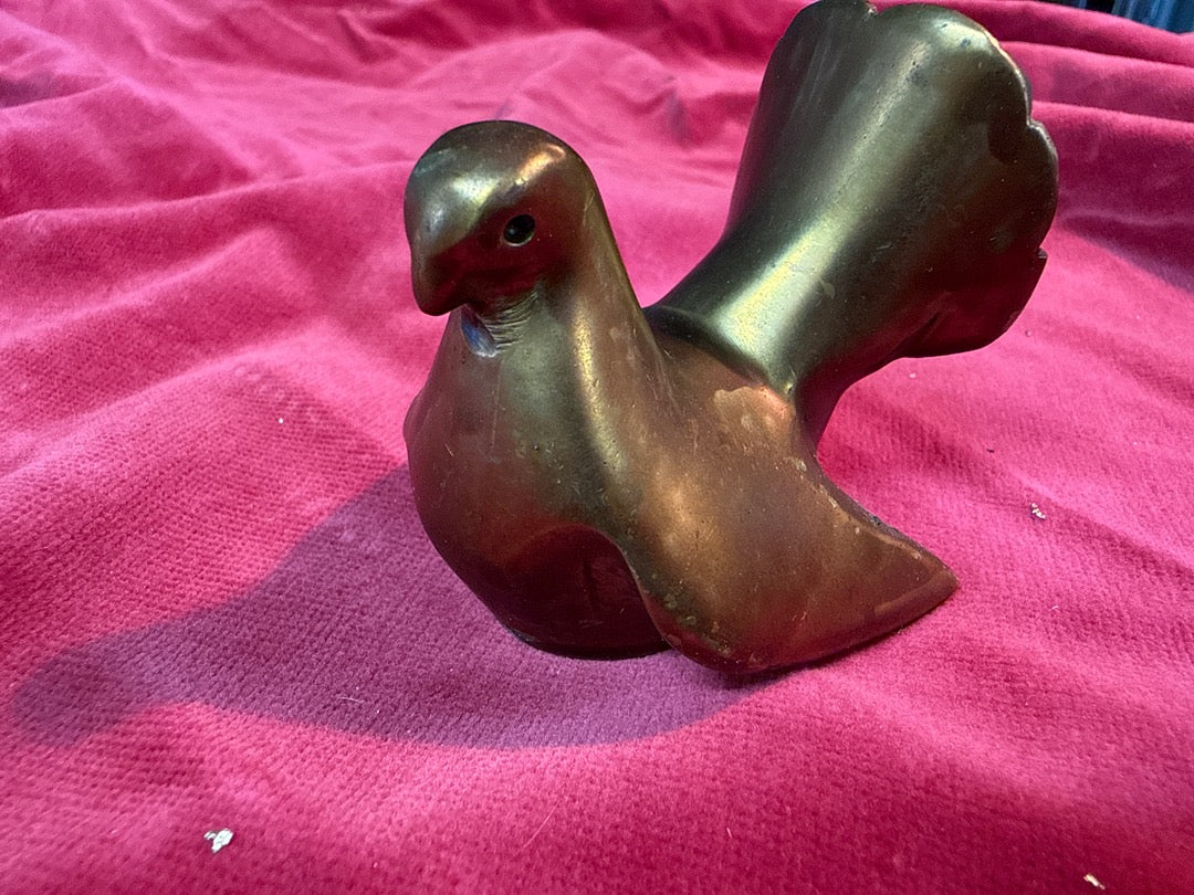 Oiseau en laiton – Vintage – Bibelot – Doré