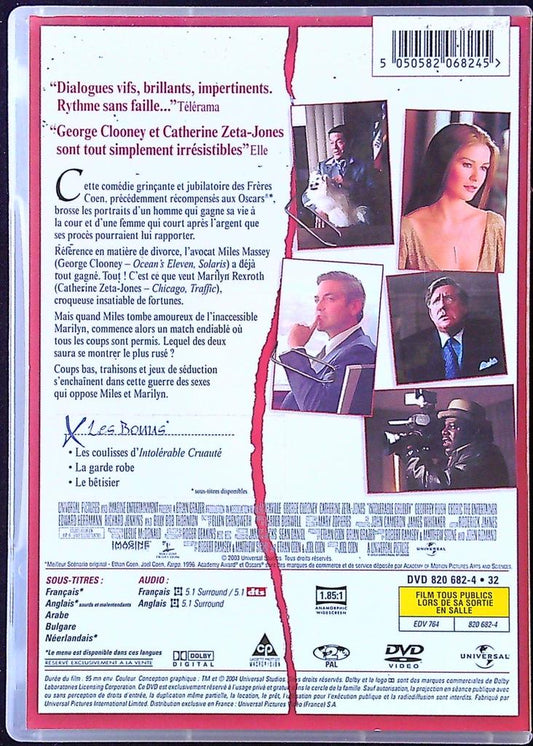 Dvd Intolérable Cruauté – Universal – Comédie – George Clooney