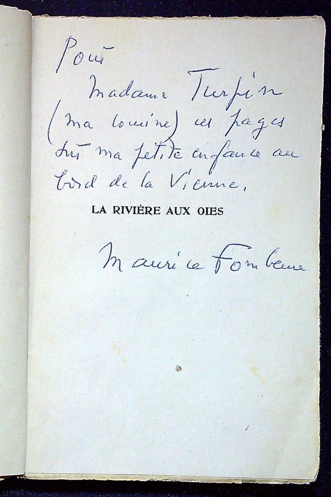 Livre – Maurice Fombeure – Littérature – Envoi autographe