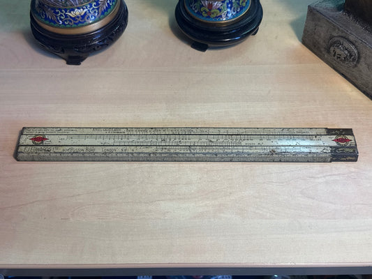 Règle à calcul – F.j. Edwards Besco – Outil de mesure – Métal vintage