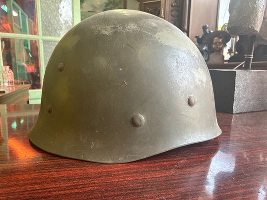 Casque militaire – Thibault 1952 – Militaria – Casque lourd M51 vert