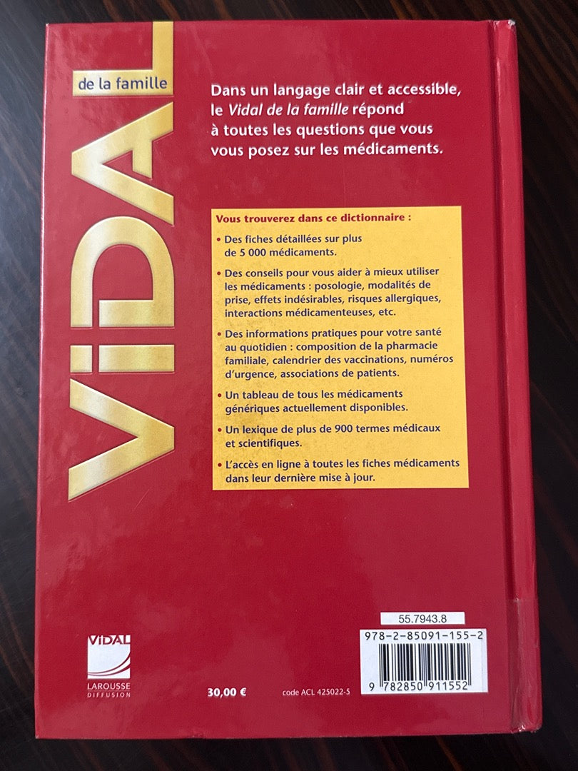 Dictionnaire Vidal De La Famille – Livre – Édition Médicale