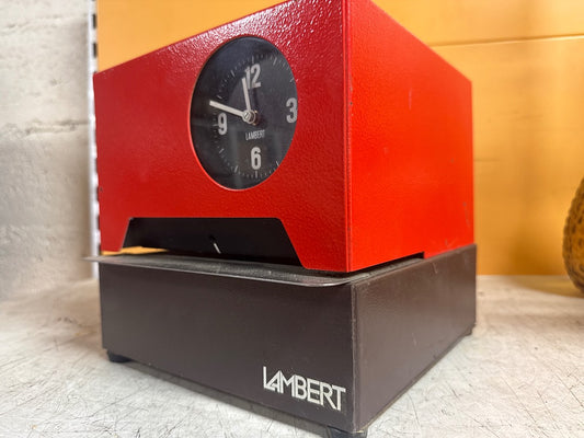 Horloge horodateur de table – Lambert – Horloge – Vintage métal rouge