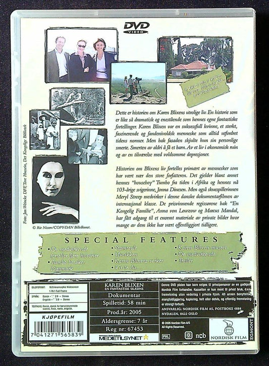 Dvd Karen Blixen – En Fantastisk Skjebne – Documentaire