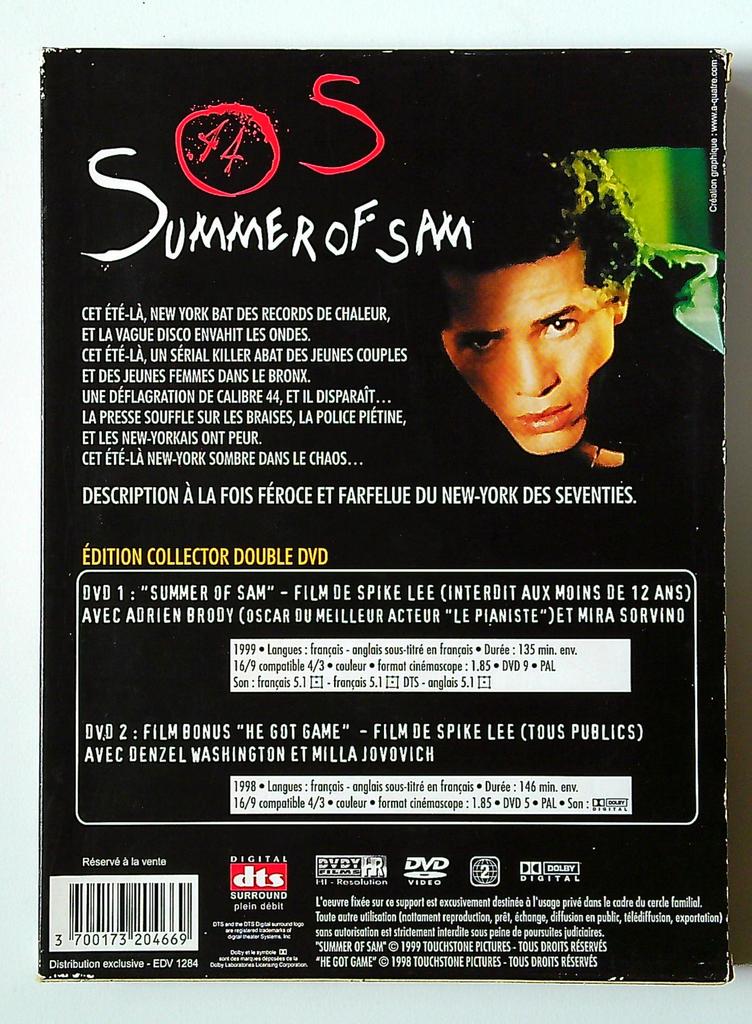 Dvd Summer of Sam Spike Lee Édition Collector Double