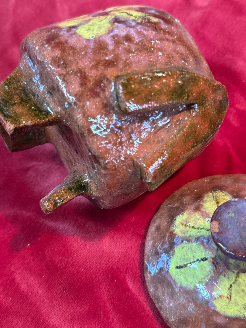 Pot en céramique – Fait main – Poterie – Décor fleuri