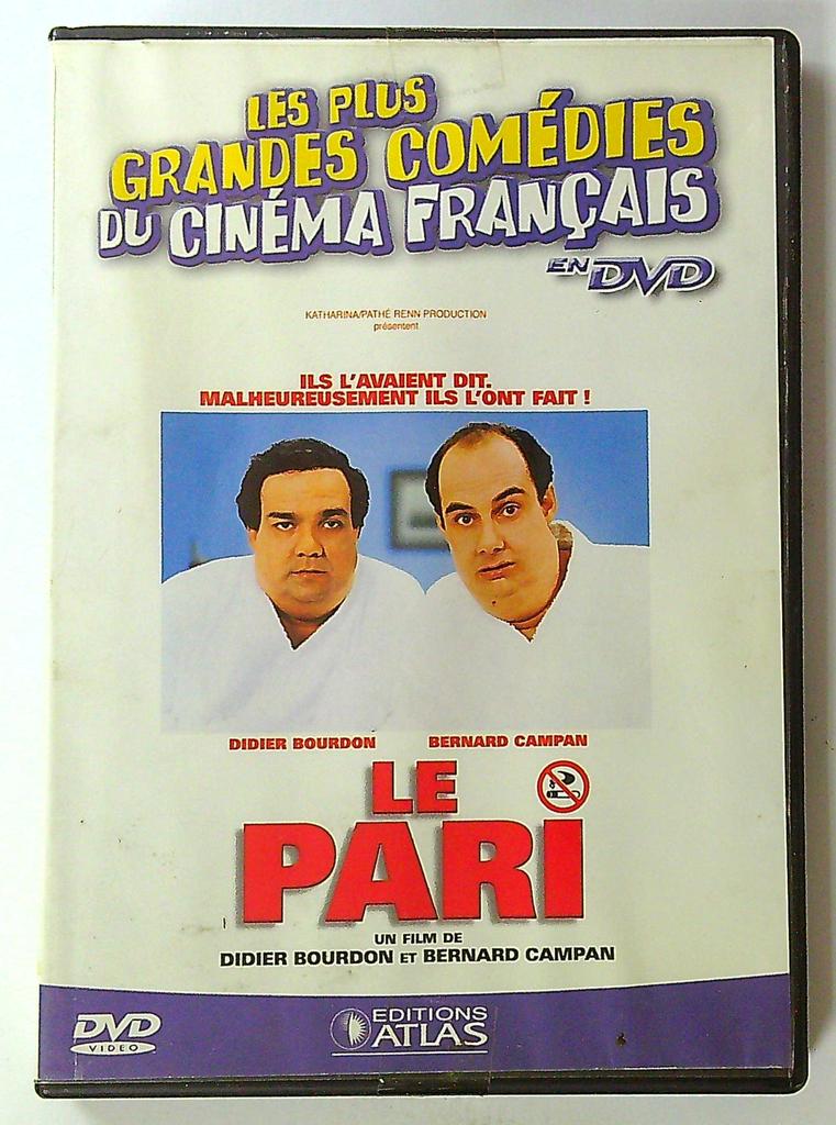 Dvd Le Pari Didier Bourdon Bernard Campan Editions Atlas