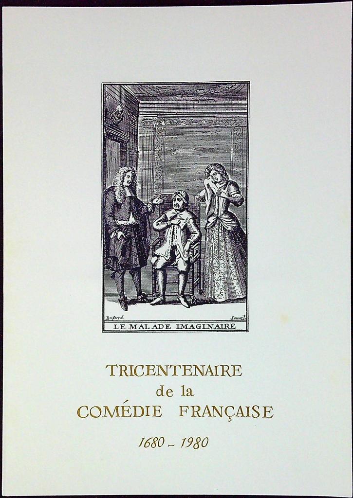 Tricentenaire de la Comédie Française Enveloppe Dépliant Timbre 1er jour Encart Fdc Yvert et Tellier