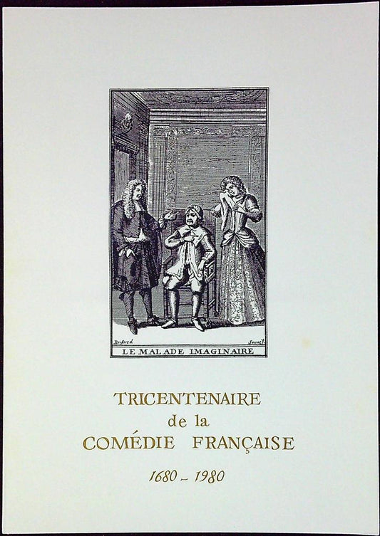 Tricentenaire de la Comédie Française Enveloppe Dépliant Timbre 1er jour Encart Fdc Yvert et Tellier