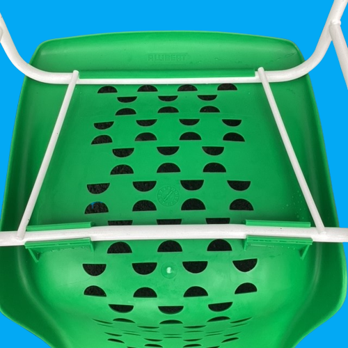 Chaise Bistrot des Années 1970 Plastique Vert Allibert Serie Alladin