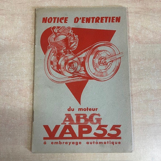 Livret, Notice D'Entretien Du Moteur ABG, VAP 55