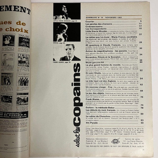 Magazine Salut Les Copains Numéro 16
