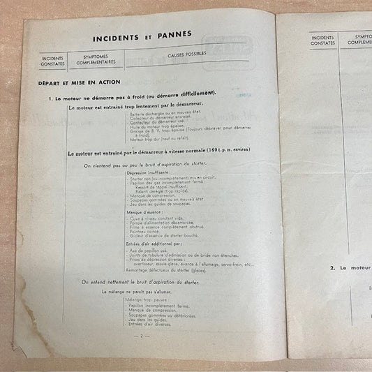 Livret , Document Technique, Guide Du Metteur Au Point De Carburation, N°362