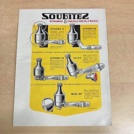 Document Ancien Publicité Livret Soubitez Dynamos Equipement Electrique Pour Cyclomoteurs