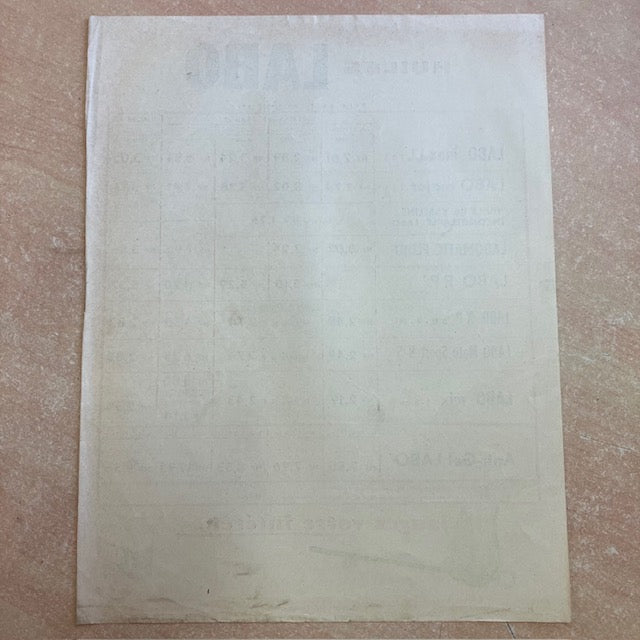 Document Publicité Affiche Huiles Labo