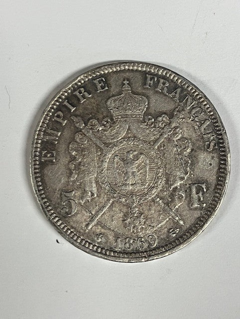 Pièce 5 Francs 1869 Bb