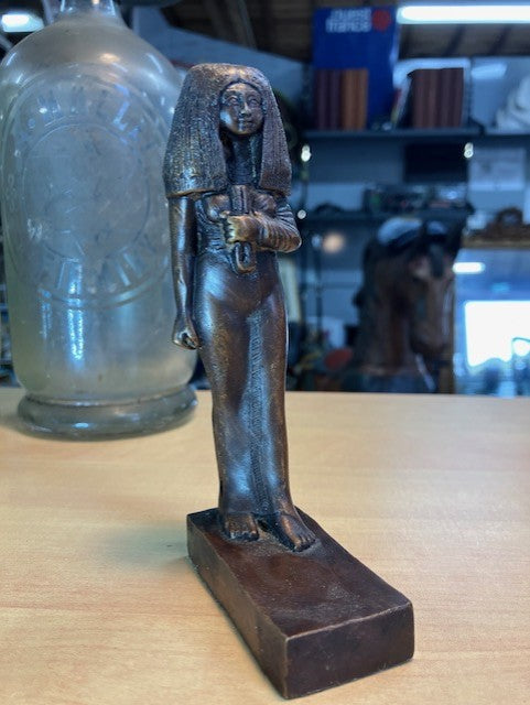 Statue Antiquité Bronze La Dame Touy Egyptienne