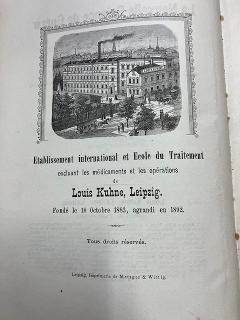 Livre 1893 La Nouvelle Science De Guérir Louis Kuhne