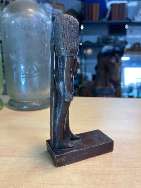 Statue Antiquité Bronze La Dame Touy Egyptienne