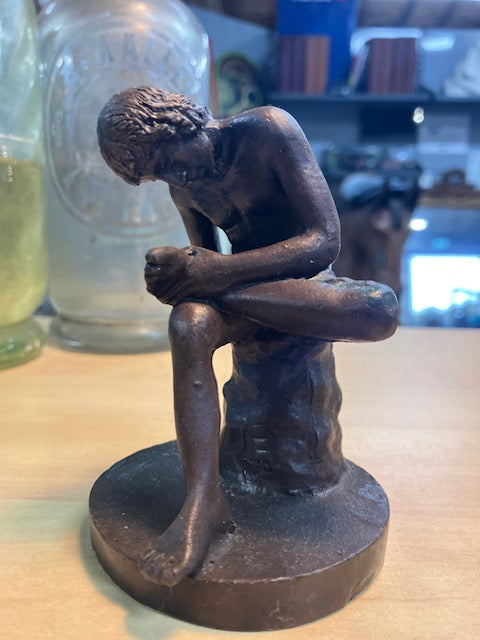 Statue Antiquité Bronze Homme Nue Le Tireur D'épine