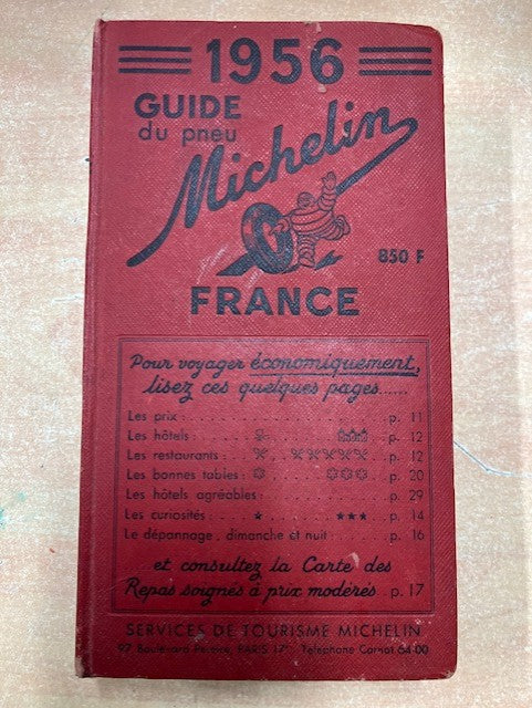 Livre Guide Du Pneu Michelin Rouge France 1956