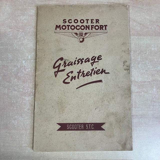 Livret, Notice D'Entretien Graissage, Scooter Motoconfort, Scooter STC