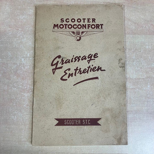 Livret, Notice D'Entretien Graissage, Scooter Motoconfort, Scooter STC