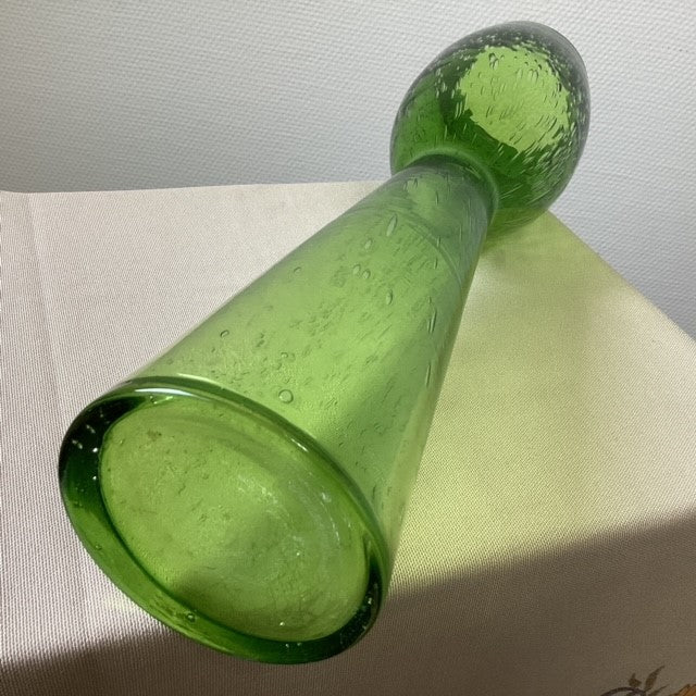 Grand Vase Verre Vert Bullé style Biot