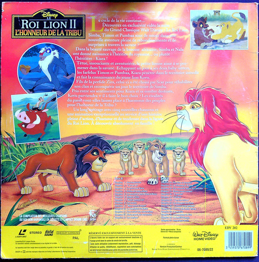 Laser Disc Le Roi Lion 2 L'Honneur De La Tribu