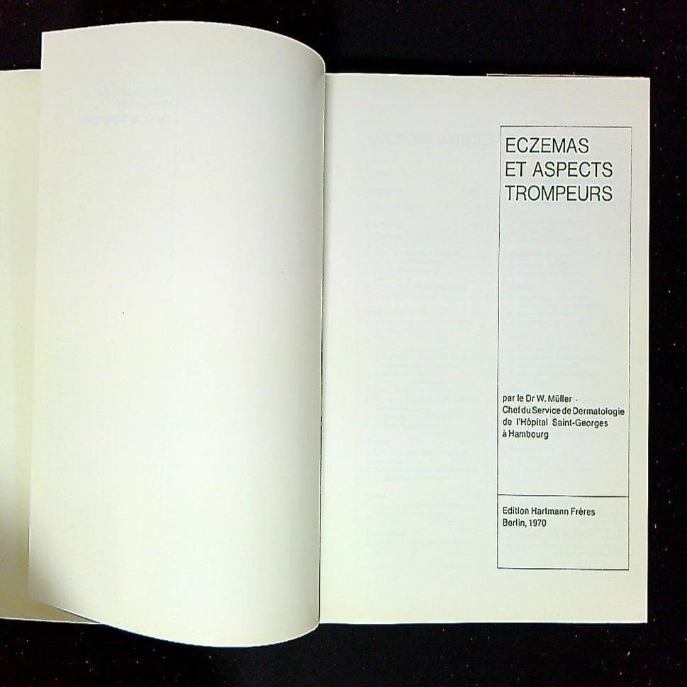 Livre Eczemas Et Aspects Trompeurs Par Le Docteur W Muller
