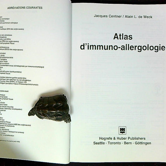 Livre Atlas D' Immuno - Allergologie Par Jacques Centner, Alain L De Weck