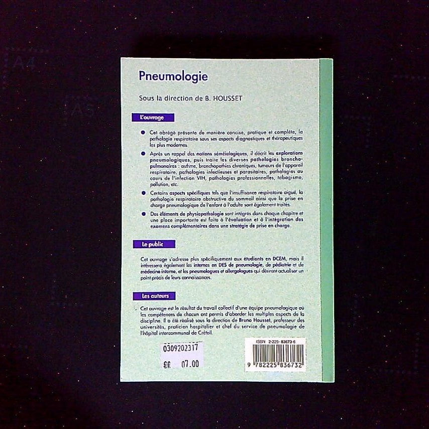 Livre Pneumologie, Par Bruno Housset