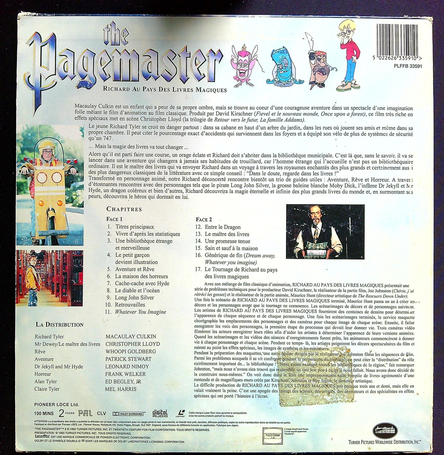 Laser Disc The Pagemaster