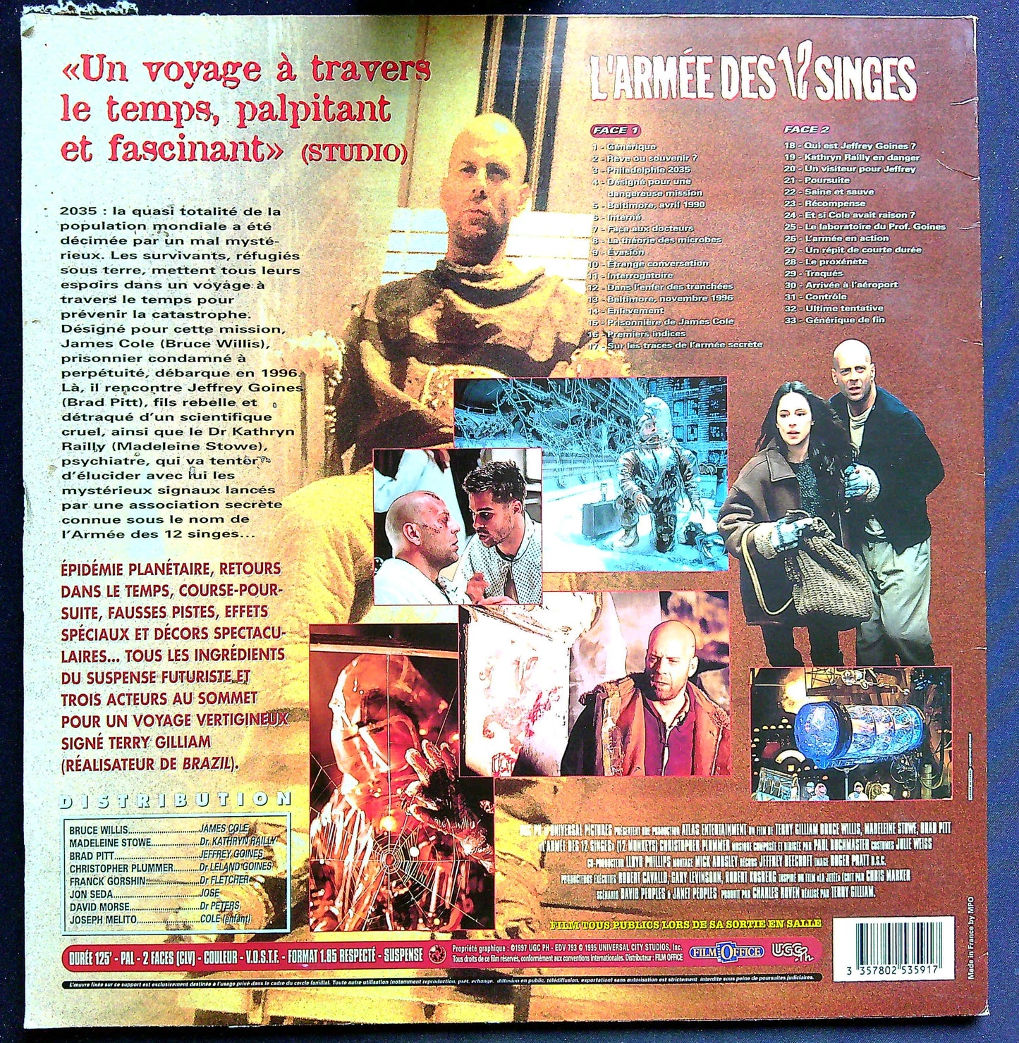 Laser Disc L'Armée Des 12 Singes