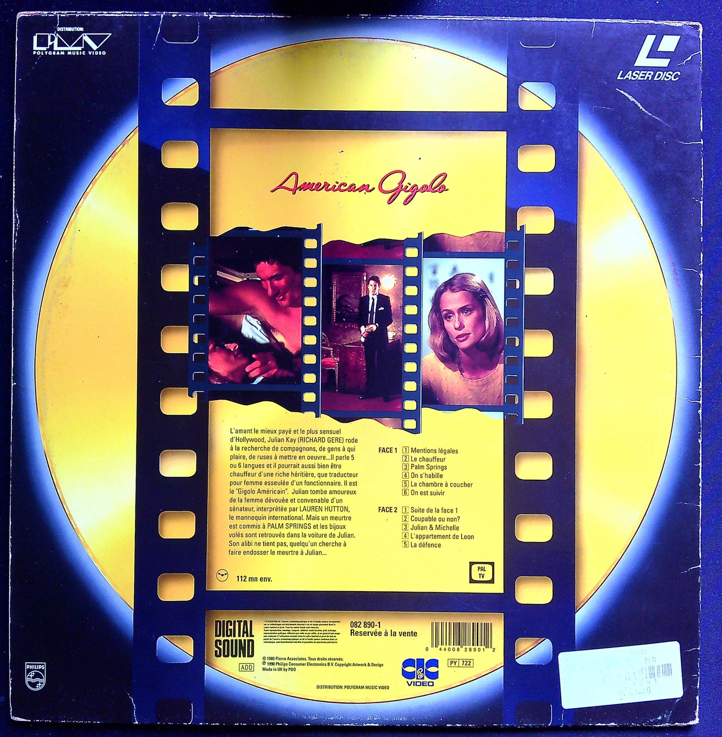 Laser Disc American Gigolo