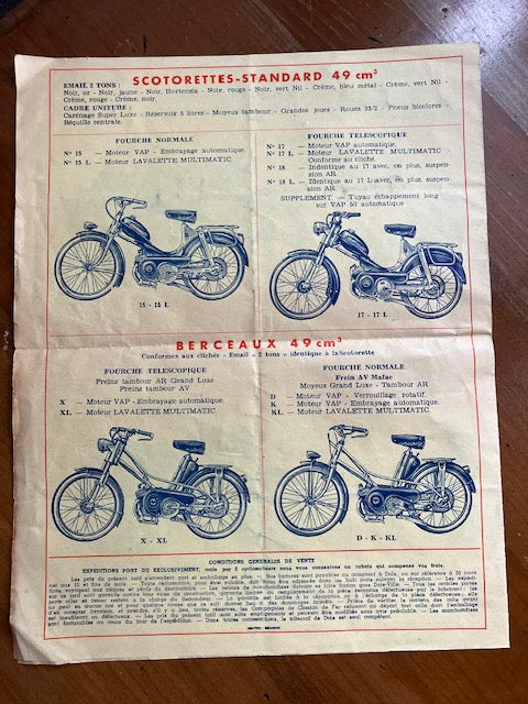 Document Ancienne Publicité Moto Cyclomoteur Mobylette Captivante