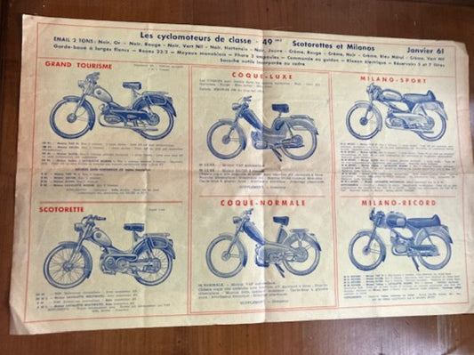 Document Ancienne Publicité Moto Cyclomoteur Mobylette Captivante