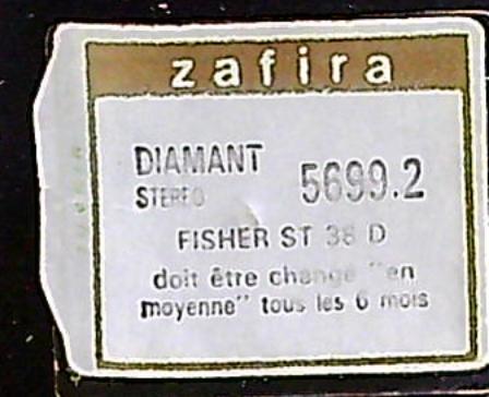 Saphir Diamant Fisher St 38 D
