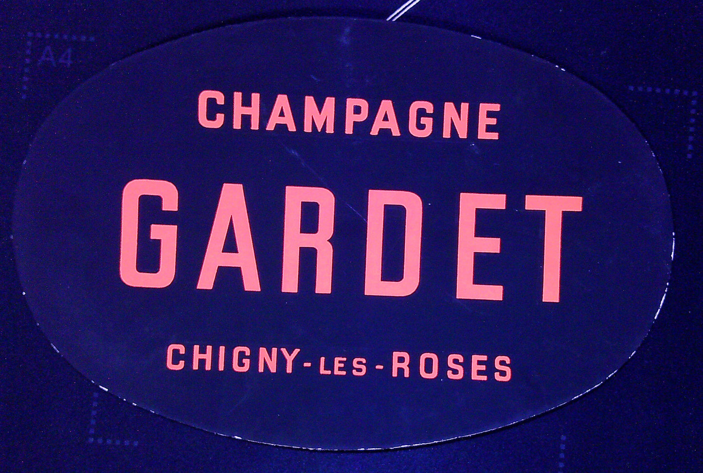 PLV Carton Publicitaire Champagne Gardet Chigny Les Roses