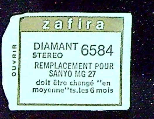 Saphir Diamant Stéréo Sanyo MG27