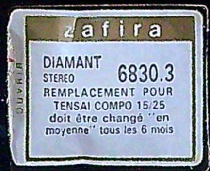 Saphir Diamant Stéréo 6830.3 TENSAI COMPO 15/25