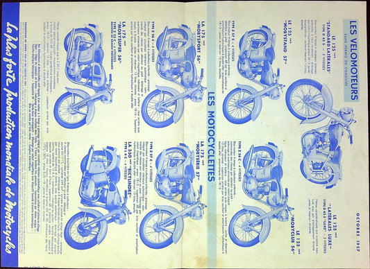 Document Ancienne Publicité Garage Motobécane 1957