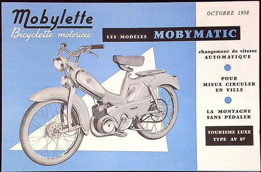 Document Ancienne Publicité Garage Motobécane Mobymatic AV 79