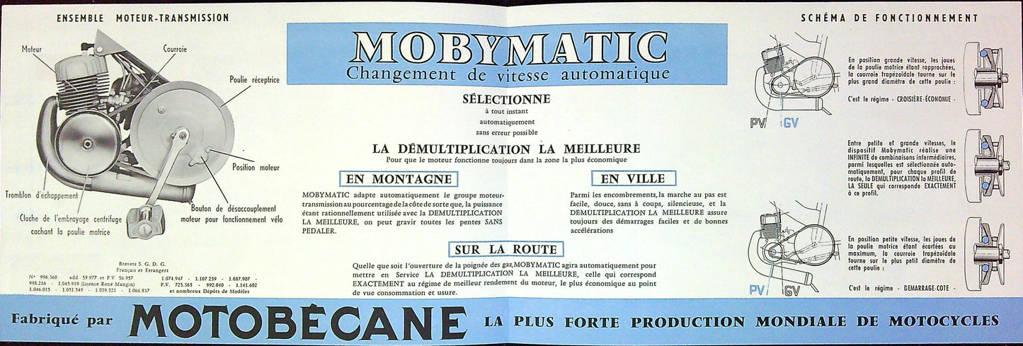 Document Ancienne Publicité Garage Motobécane Mobymatic AV 79