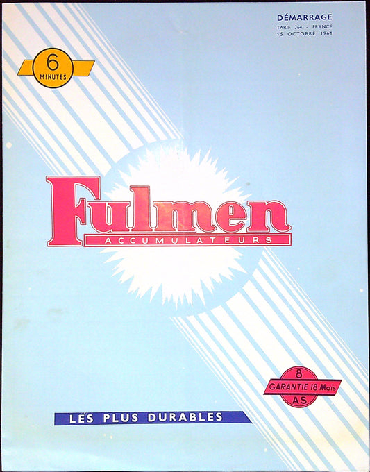 Document Ancienne Publicité Garage Fulmen