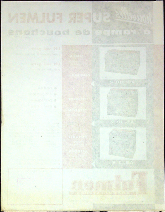 Document Ancienne Publicité Garage Fulmen 1962