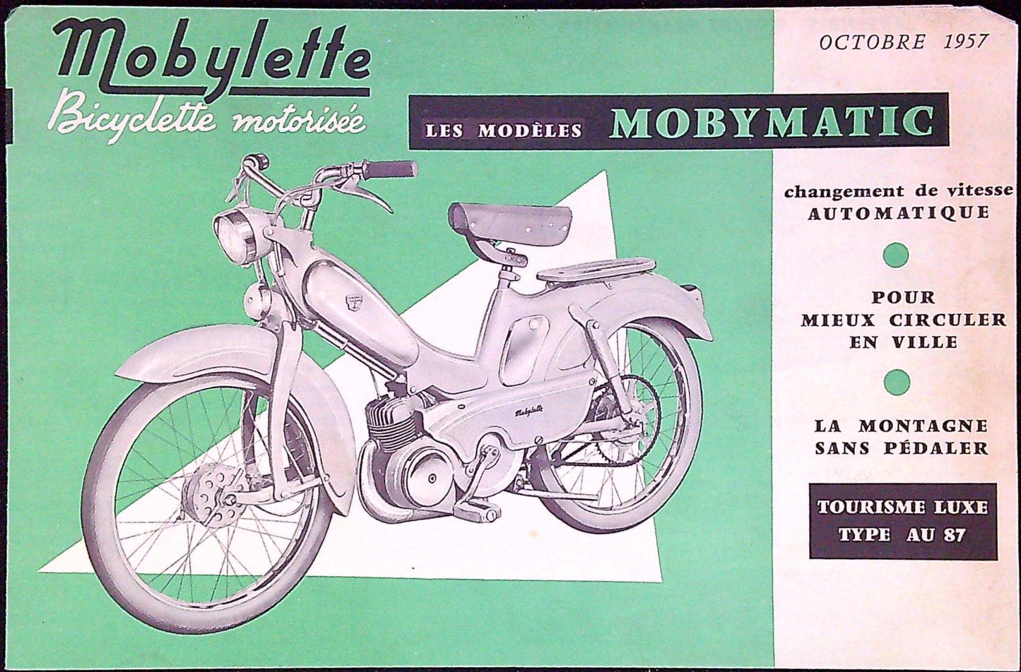 Document Ancienne Publicité Garage Motobécane AU 87