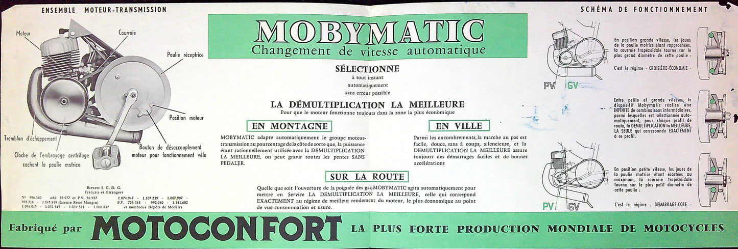 Document Ancienne Publicité Garage Motobécane AU 87