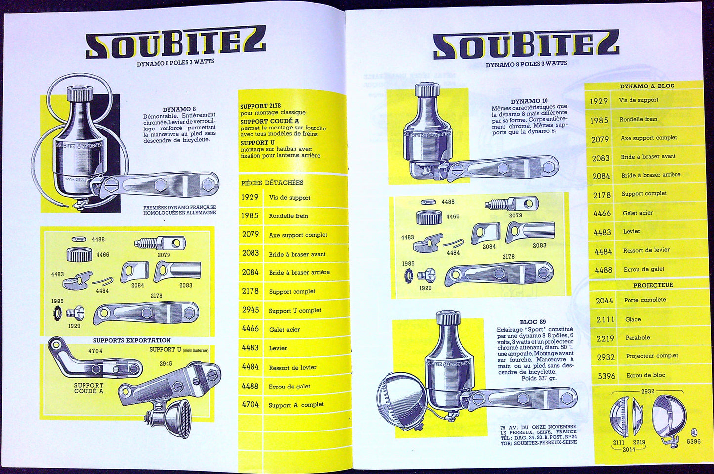 Document Ancienne Publicité Garage Motobécane Soubitez Catalogue